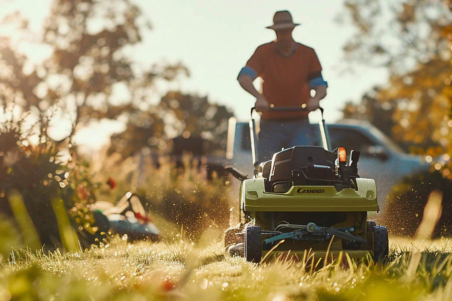 lawn mowing set